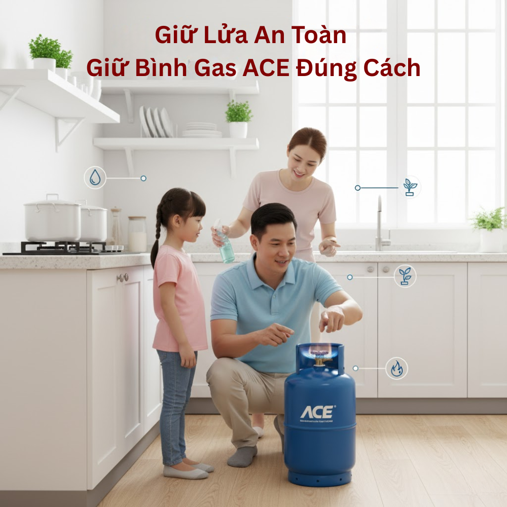 Giữ Lửa An Toàn – Giữ Bình Gas ACE Đúng Cách